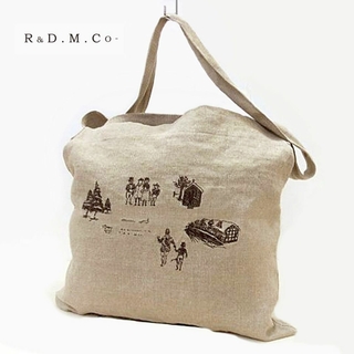 ヤエカ(YAECA)のR&D.M.Co-✨オールドマンズテーラー 麻リネン 刺繍 ワンショルダーバッグ(ショルダーバッグ)