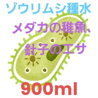 ゾウリムシ種水、メダカの稚魚、針子のエサ♡ウォーターフード900ml 取説と酵(アクアリウム)