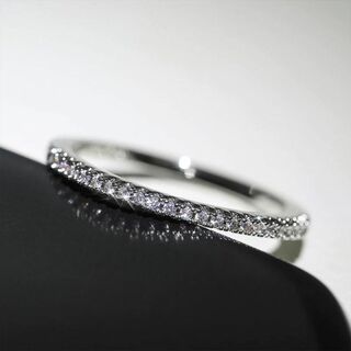 キラキラ豪華★普段使いに♪czダイヤモンド シンプルリング指輪 シルバー925色(リング(指輪))