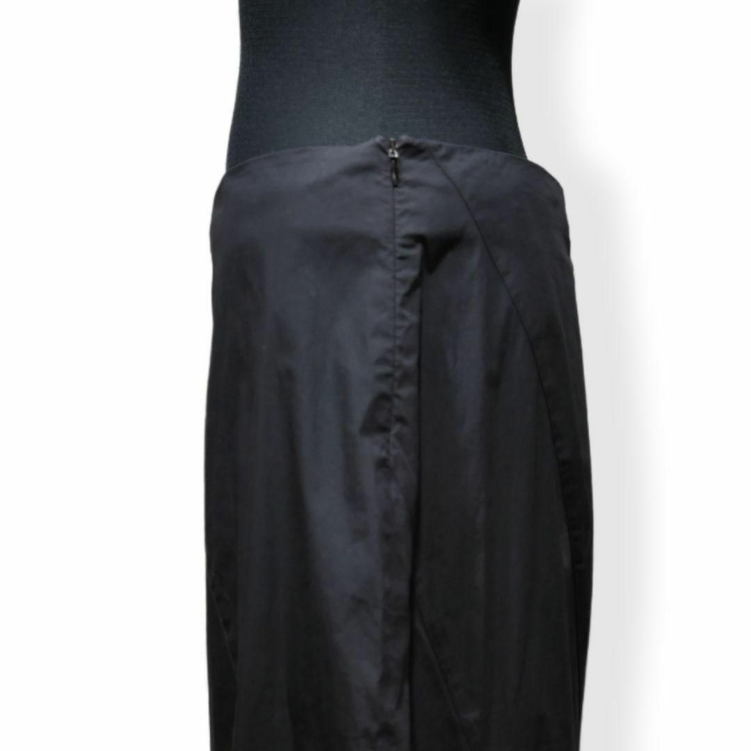 Max Mara(マックスマーラ)の美品 マックスマーラ マーメイド スカート ロング丈 タック ミモレ ブラック レディースのスカート(ロングスカート)の商品写真