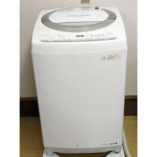 トウシバ(東芝)の《ファミリータイプ！》TOSHIBA 東芝 全自動洗濯機マジックドラム 8kg(洗濯機)