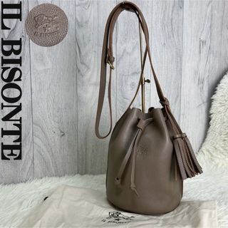 IL BISONTE - 人気♡保存袋付♡極美品♡イルビゾンテ レザー エンボスロゴ ショルダーバッグ