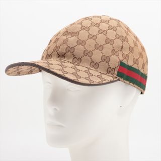 グッチ(Gucci)のグッチ GGキャンバス コットン×ポリエステル M ベージュ メンズ キャ(キャップ)