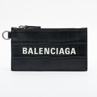 バレンシアガ(Balenciaga)のバレンシアガ  クロコ型押し  ブラック レディース コインケース(コインケース)