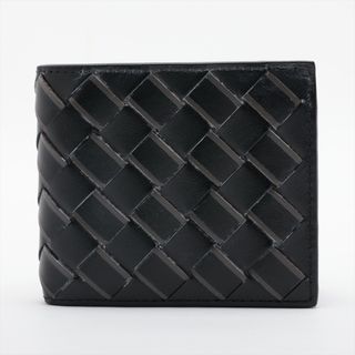 ボッテガヴェネタ(Bottega Veneta)のボッテガヴェネタ  レザー  ブラック メンズ コンパクトウォレット(長財布)