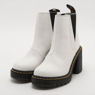 ドクターマーチン(Dr.Martens)のドクターマーチン  レザー UK5 ホワイト レディース ブーツ(ブーツ)