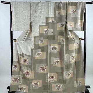 訪問着 身丈165cm 裄丈63cm 正絹 逸品 【中古】(着物)