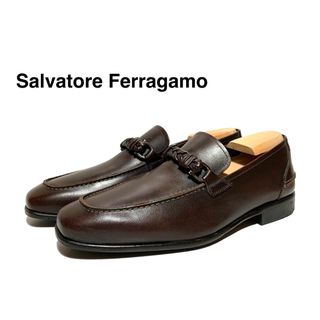 サルヴァトーレフェラガモ(Salvatore Ferragamo)の☆美品 フェラガモ ガンチーニ レザー ビット ローファー イタリア製 革靴(ドレス/ビジネス)