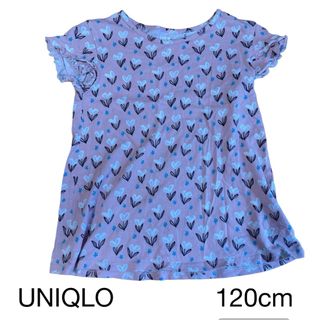 ユニクロ(UNIQLO)のUNIQLO 120cm 半袖Tシャツ　女の子　フリルカットソー　夏服(Tシャツ/カットソー)