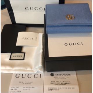 グッチ(Gucci)の美品✨GUCCI   三つ折り財布  プチマーモント      三越銀座店で購入(財布)