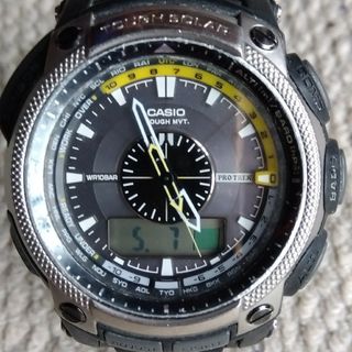 カシオ(CASIO)のCASIO PROTREK prw-5000 電波ソーラー トリプルセンサー(腕時計(アナログ))