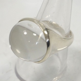 ティファニー リング・指輪 エルサ・ペレッティ カボションリング 透明石 クォーツ サイズ：約17号  Th548841 中古