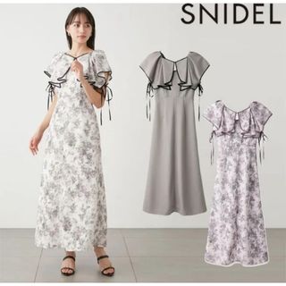 スナイデル(SNIDEL)のラッフルボレロパイピングワンピース(ロングワンピース/マキシワンピース)