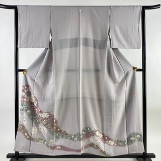 色留袖 身丈156cm 裄丈64cm 正絹 秀品 【中古】(着物)