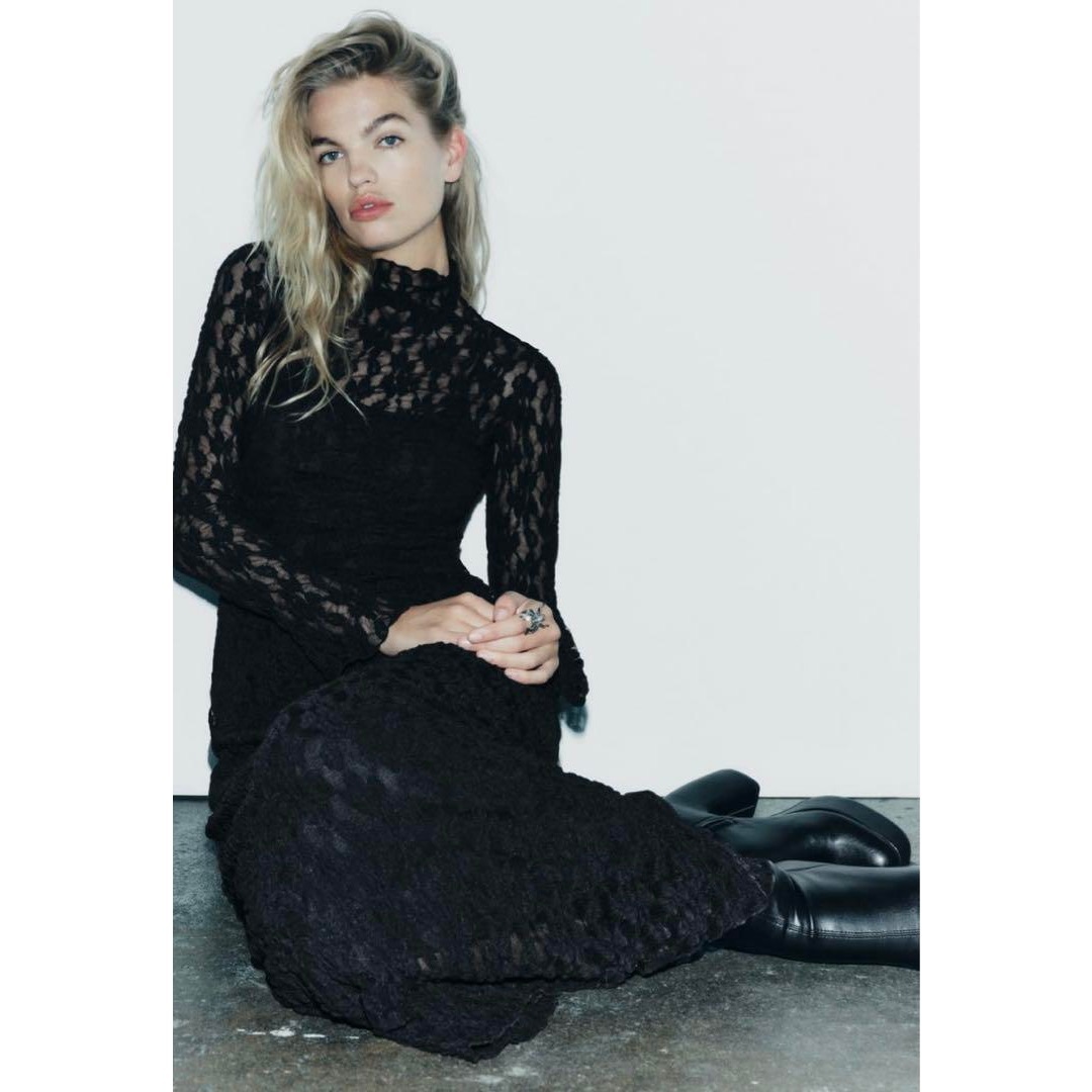 ZARA - 【〜4/18まで出品】ZARA レースミディワンピースの通販 ZARA - 【〜4/18まで出品】ZARA レースミディワンピースの通販