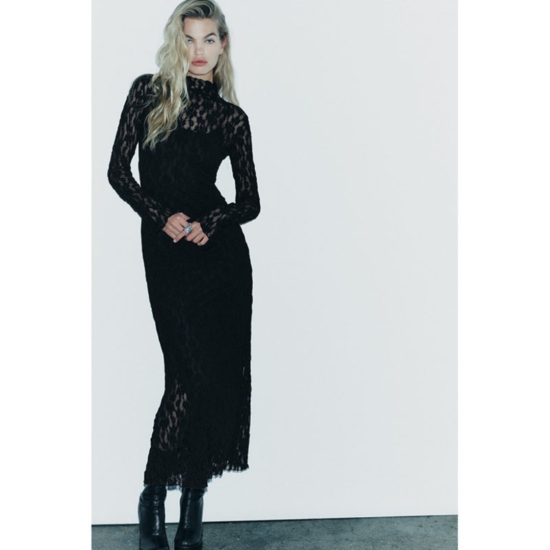 ZARA - 【〜4/18まで出品】ZARA レースミディワンピースの通販 ZARA - 【〜4/18まで出品】ZARA レースミディワンピースの通販