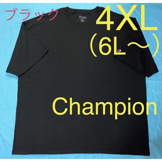 チャンピオン(Champion)のチャンピオン ブラック スーパーBIGTシャツ メンズ大きいサイズ4XL (Tシャツ/カットソー(半袖/袖なし))