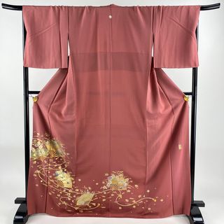 色留袖 身丈169cm 裄丈68.5cm 正絹 名品 【中古】(着物)