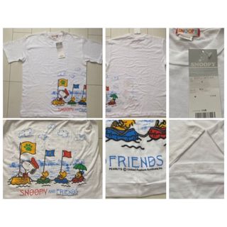 ヴィンテージ(VINTAGE)の未使用 DEAD STOCK 80s 90s日本製 snoopy old 白 M(Tシャツ/カットソー(半袖/袖なし))