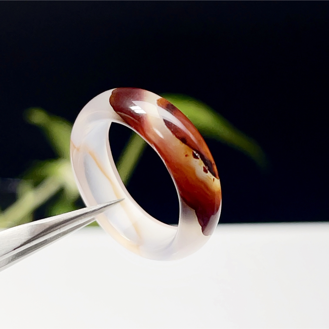 瑪瑙　リング　指輪　アゲート　サードオニキス　天然石　【高品質】11 レディースのアクセサリー(リング(指輪))の商品写真