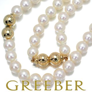 ミキモト(MIKIMOTO)のミキモト ネックレス/ブレスレット パール アコヤ真珠 6.2-6.4mm  ロング 2連 K18YG (ネックレス)