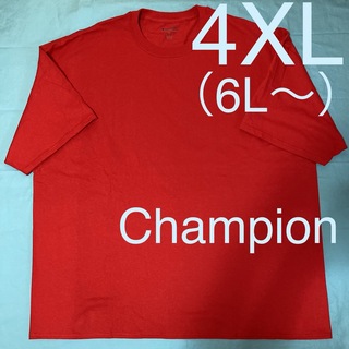 チャンピオン(Champion)のチャンピオン レッド スーパーBIGTシャツ メンズ大きいサイズ4XL (Tシャツ/カットソー(半袖/袖なし))