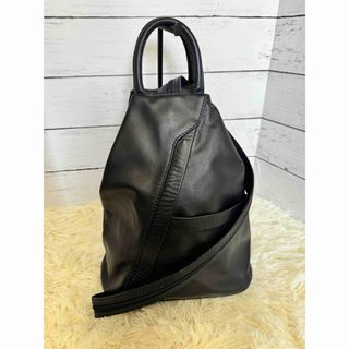 PELLE BORSA - BORSE IN PELLE レザーバッグ ネイビー