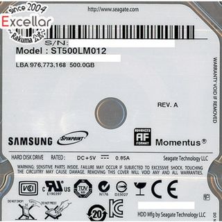 SAMSUNG - Samsung製 ノート用HDD 2.5inch　ST500LM012 500GB 9.5mm