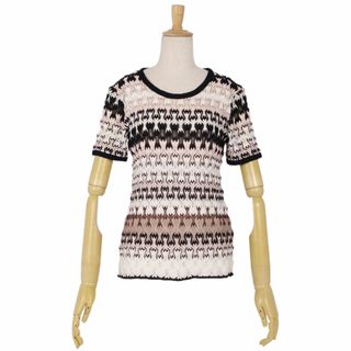 ミッソーニ MISSONI Tシャツ カットソー ニット 総柄 ショートスリーブ 半袖 トップス レディース 42 マルチカラー