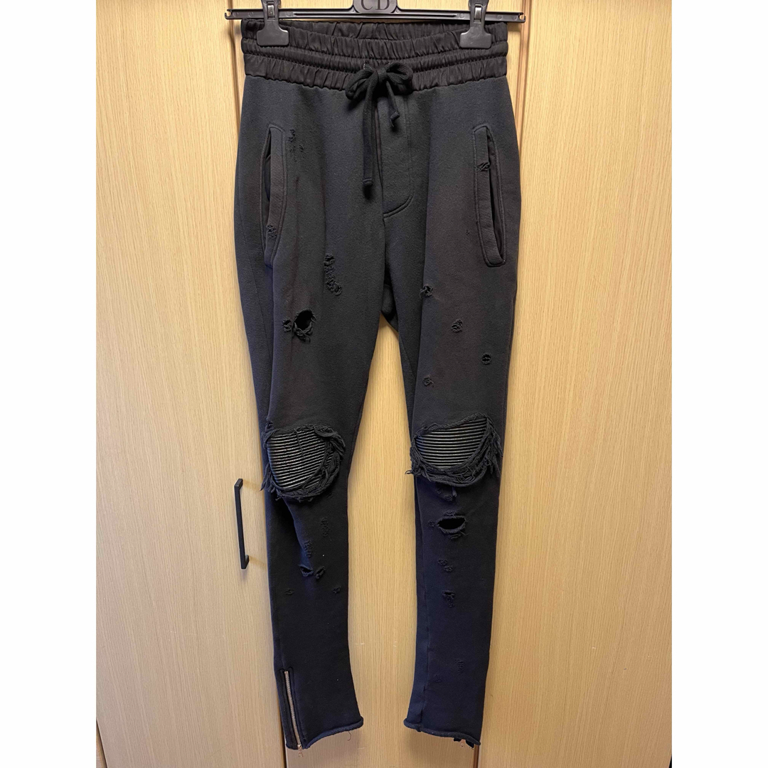 AMIRI - 正規 AMIRI アミリ MX-1 蛇腹 レザーパッチ スウェット AMIRI - 正規 AMIRI アミリ MX-1 蛇腹 レザーパッチ スウェット