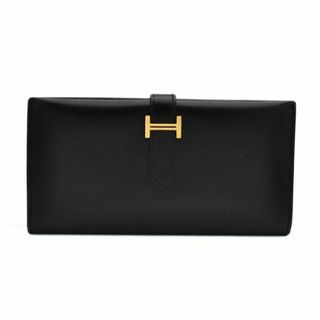 エルメス(Hermes)のHERMES エルメス 【極美品】 ベアン ブラック 長財布 □G刻印(長財布)