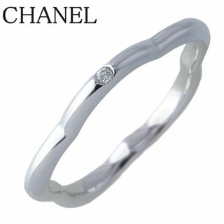 シャネル(CHANEL)のシャネル カメリア ダイヤ リング #49 J3219 1PD 750WG 新品仕上げ済 CHANEL【17010】(リング(指輪))