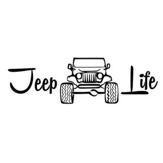 Jeep life 22センチ　ステッカー　車　転写　防水(ステッカー)