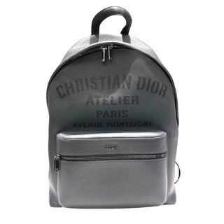 Christian Dior - 　クリスチャン・ディオール Christian Dior バックパック グレー レザー メンズ リュック・デイパック