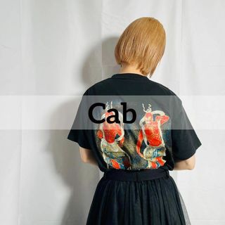 キャブ 仁王像 半袖Tシャツ ブラック Lサイズ 鬼 バックプリント(Tシャツ(半袖/袖なし))