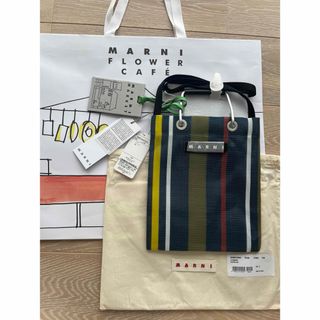 Marni - 【新品未使用】ウルトラマリン　MARNI ストライプミニショルダーバッグ