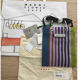 マルニ(Marni)の【新品未使用01 パープル　MARNI ストライプミニショルダーバッグ(ショルダーバッグ)