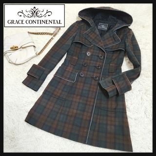 グレースコンチネンタル(GRACE CONTINENTAL)の【訳あり美品】GRACE CONTINENTAL チェック トレンチコート(トレンチコート)