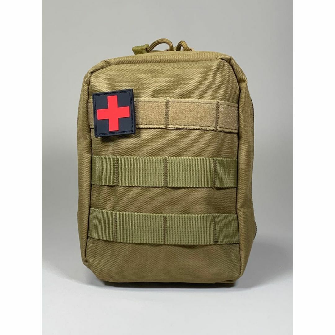 【カーキ】タクティカル　ポーチ　ミリタリー　ポーチ　モールシステム　molle スポーツ/アウトドアのアウトドア(その他)の商品写真