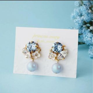 ドリーミーブルーパール♡flower bijouピアス(ピアス)