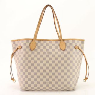 ルイヴィトン(LOUIS VUITTON)のルイヴィトン ダミエ アズール ネヴァーフル MM N51107 レザー トート バッグ 肩掛け ショルダー ハンド A4 レディース EEM Z12-7(トートバッグ)