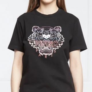  極美品 KENZO ビッグロゴ タイガー刺繍Tee ブラック L