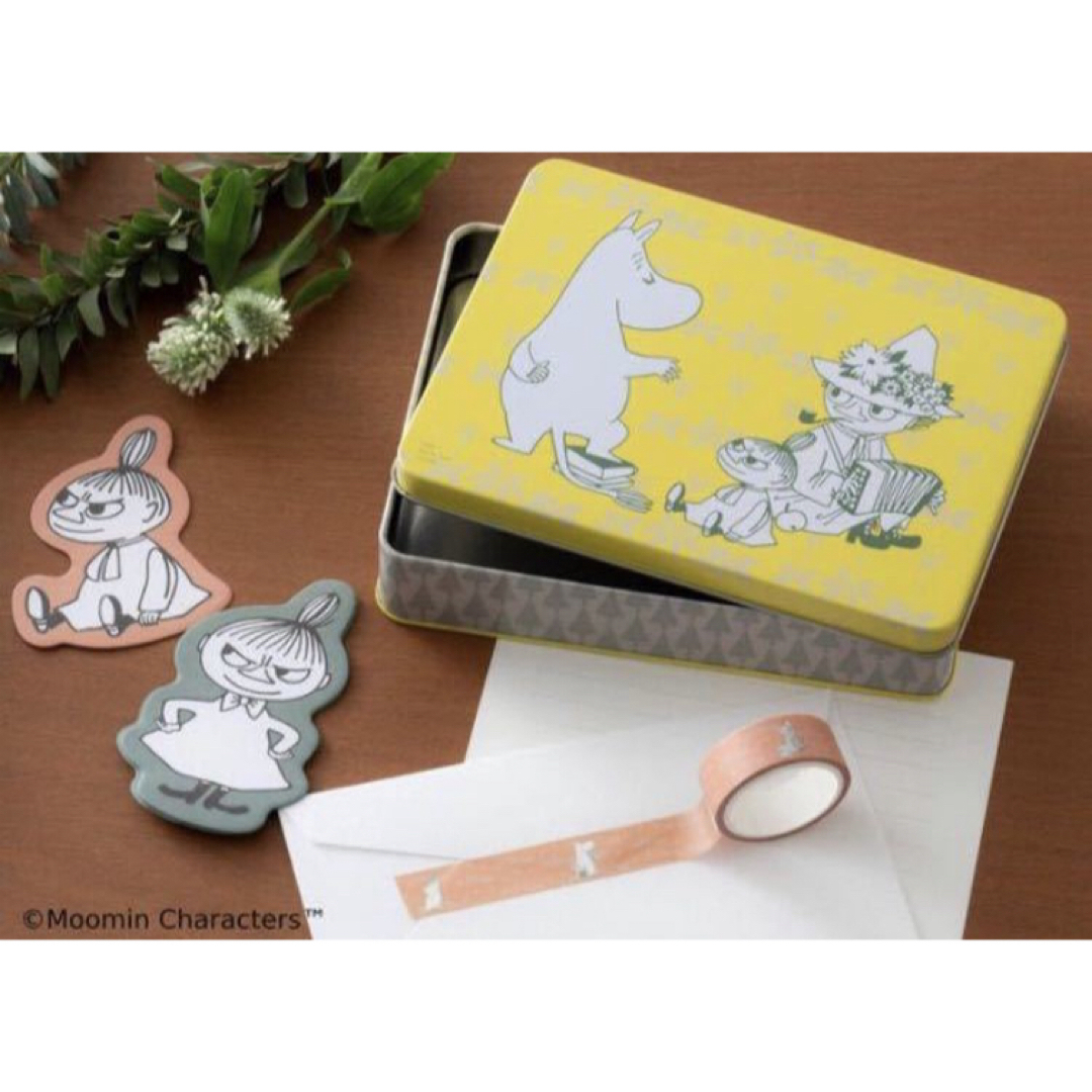 ESSE エッセ 付録 マスキングテープ＆メモ MOOMIN（ムーミン）缶BOX インテリア/住まい/日用品の文房具(ノート/メモ帳/ふせん)の商品写真