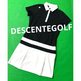 DESCENTE - デサントゴルフ　半袖ワンピース　ブラック　ゴルフウエア