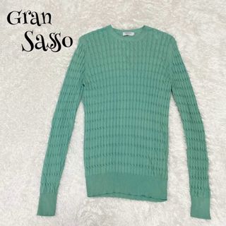 グランサッソ(GRAN SASSO)のGran Sasso グランサッソ ☆ 薄手ニット セーター グリーン イタリア(ニット/セーター)