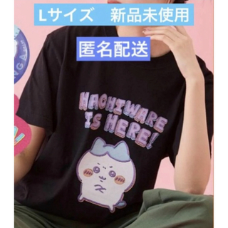 ちいかわ　Tシャツ　レトロ印刷風　ハチワレ　L(Tシャツ(半袖/袖なし))