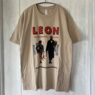 映画LEON マチルダ　レオン　ビッグプリント　Lサイズ　モカベージュ(Tシャツ/カットソー(半袖/袖なし))