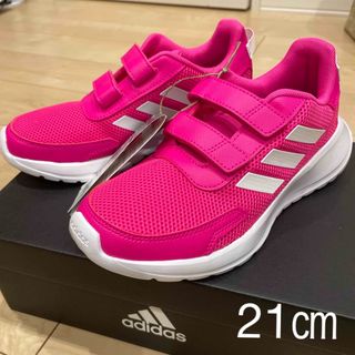 アディダス(adidas)の【新品未使用】adidas スニーカー　サイズ21㎝　ピンク　女の子(スニーカー)