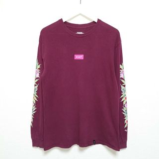 ハフ(HUF)のM ハフ HUF ロンT 長袖 Tシャツ ウィード ハイビスカス BOXロゴ(Tシャツ/カットソー(七分/長袖))