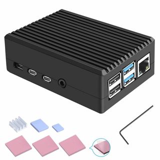 GeeekPi Raspberry Pi4アルミニウムケースRaspberryP(PCパーツ)